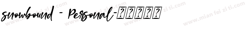 snowbound - Personal字体转换